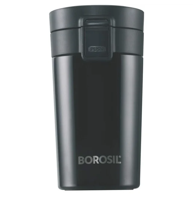 Borosil  Coffee mate S.S Vacuum Insulated 300ml Travel Mug – Black