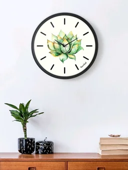 Green Cactus Analog Wall Clock