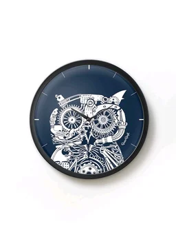Foul Owl Analog Wall Clock - Cerulean