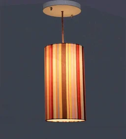 Colorful Stripes Cylindrical Hanging Shade