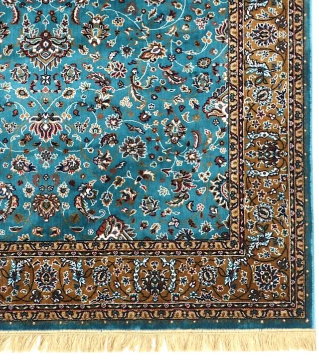 Blue Persian Silk Carpet For Living Room & Bedroom
