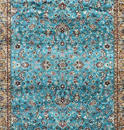 Blue Persian Silk Carpet For Living Room & Bedroom