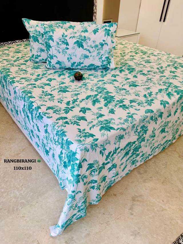 B&B Floral Cotton Bedsheet
